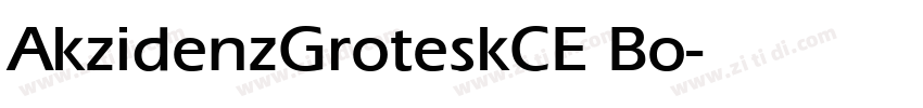 AkzidenzGroteskCE Bo字体转换